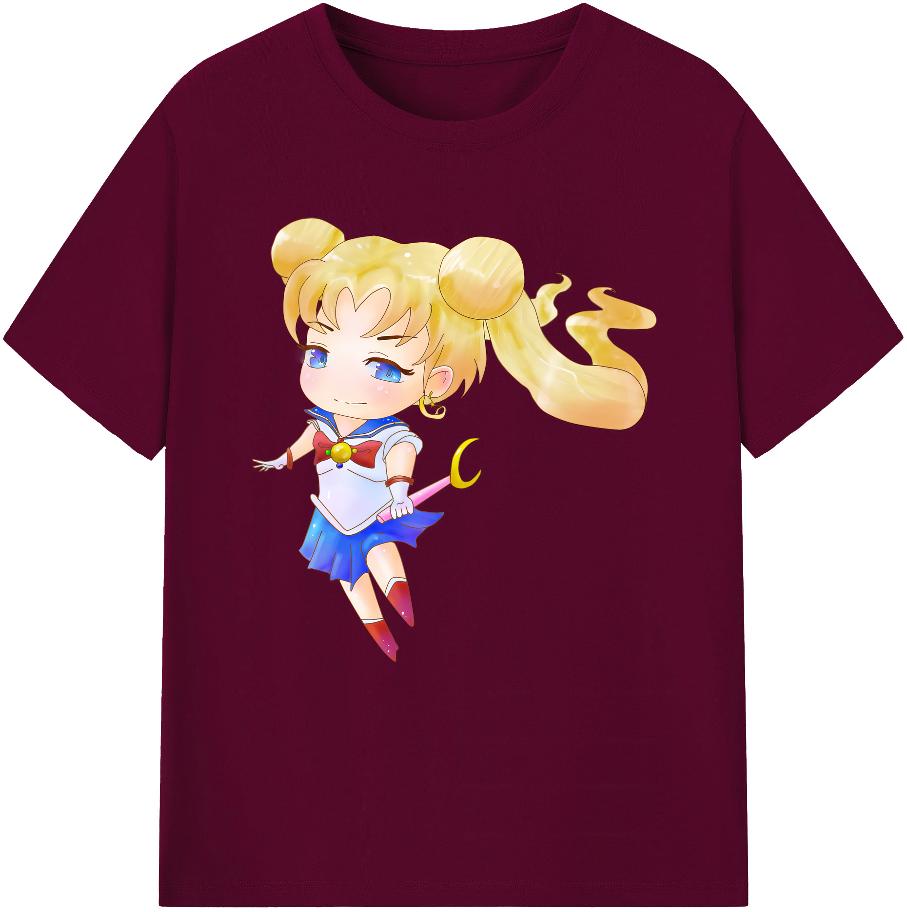 （画像用） 美少女戦士セーラームーン 愛野 美奈子 あいの みなこ Sailor Moon Aino Minako レディースカジュアルプリントTシャツ（綿100％）